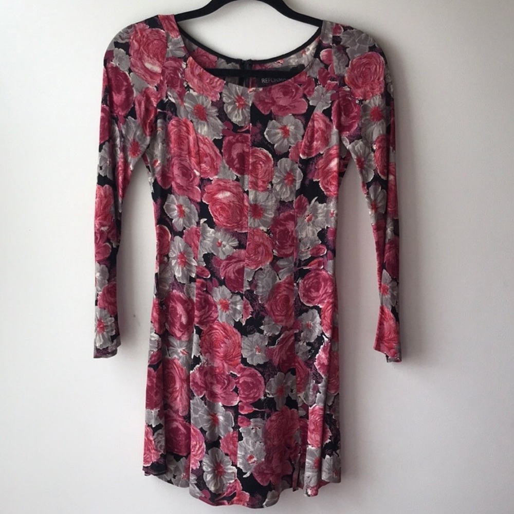 Long sleeve Reformation mini dress. XS